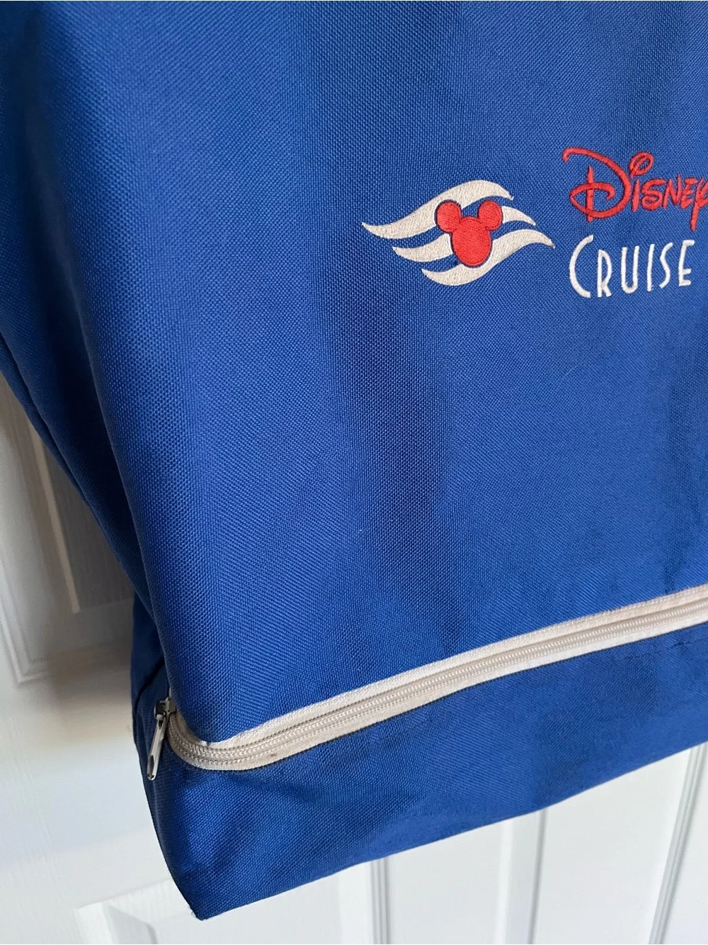 Rare! Disney Cruise Line Mickey Mouse Embroidered Tote Large Beach Bag 22
